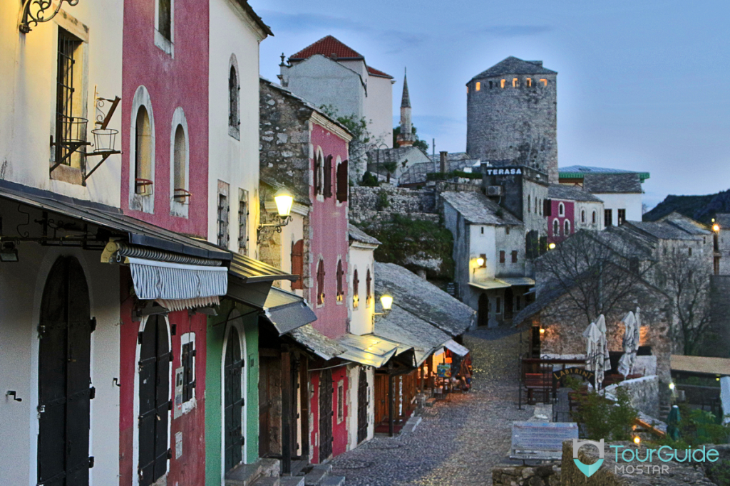 sunset-at-streets-of-old-town-in-mostar