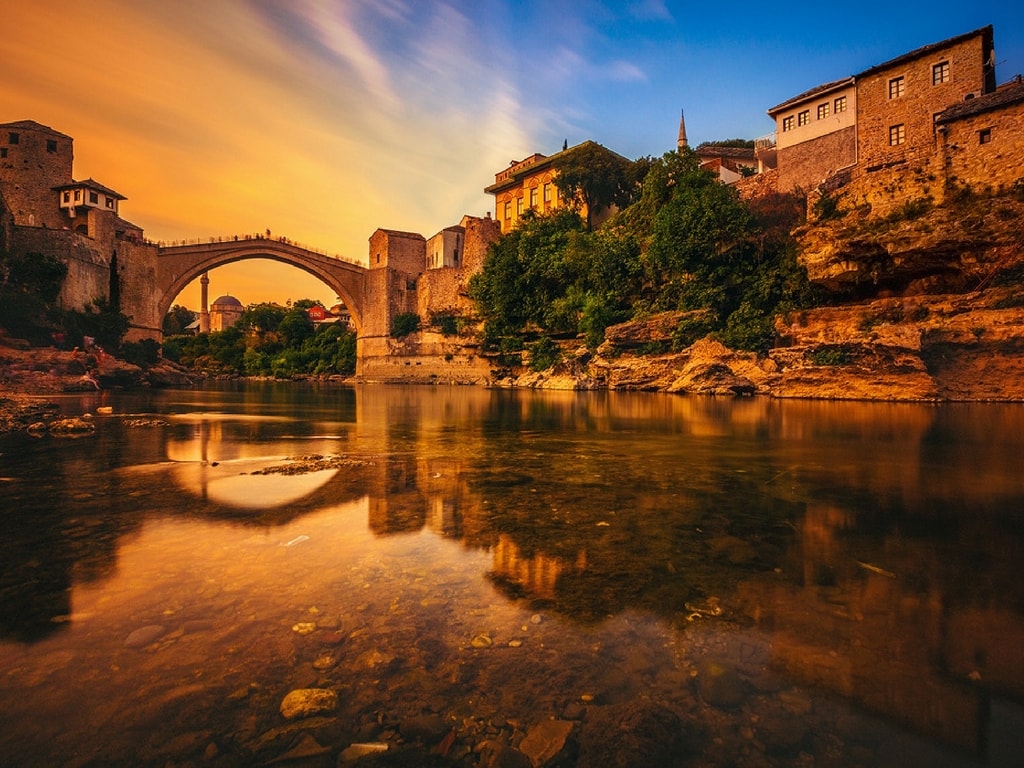 mostar-sunset